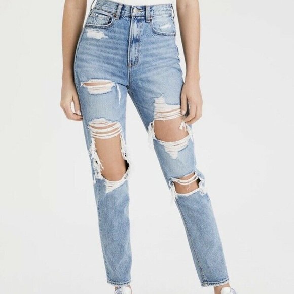 American Eagle Highest Rise Mom Jeans Size 00 - Picture 1 of 12